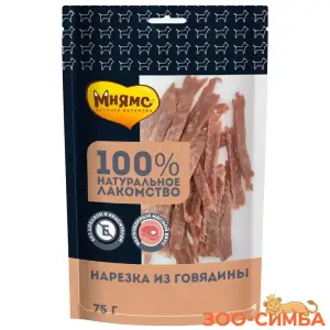 Лакомство Мнямс для собак Нарезка говяжья 50г
