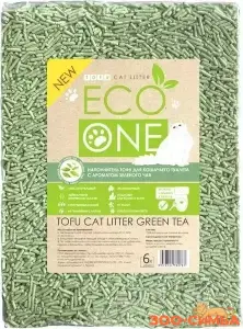 Наполнитель Eco One Тофу с ароматом зеленого чая 2,5 кг, 6 л