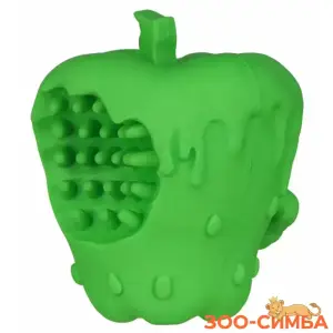 Игрушка Mr.Kranch для собак Яблоко с пищалкой 10 см зеленая с ароматом курицы