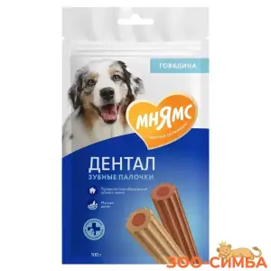 Лакомство Мнямс DENTAL для собак "Зубные палочки" с говядиной