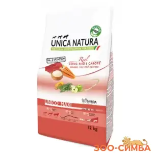 Unica Natura Unico Maxi (Оленина, рис и морковь), 12 кг