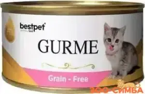 P0062 BESTPET GURME CAT KITTEN ВЛАЖНЫЙ КОРМ ДЛЯ КОТЯТ  КУРИЦА В ЖЕЛЕ 24 шт