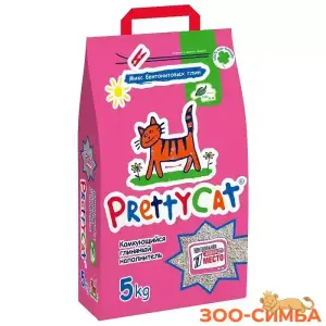 Наполнитель PrettyCat комкующийся бентонитовый "Euro Mix" с ароматом алоэ