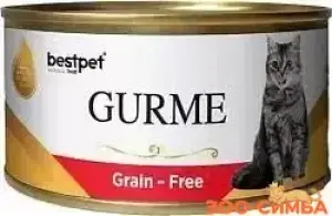 P0065 BESTPET GURME ВЛАЖНЫЙ КОРМ ДЛЯ ВЗРОСЛЫХ КОШЕК ГОВЯДИНА В ЖЕЛЕ 24 шт